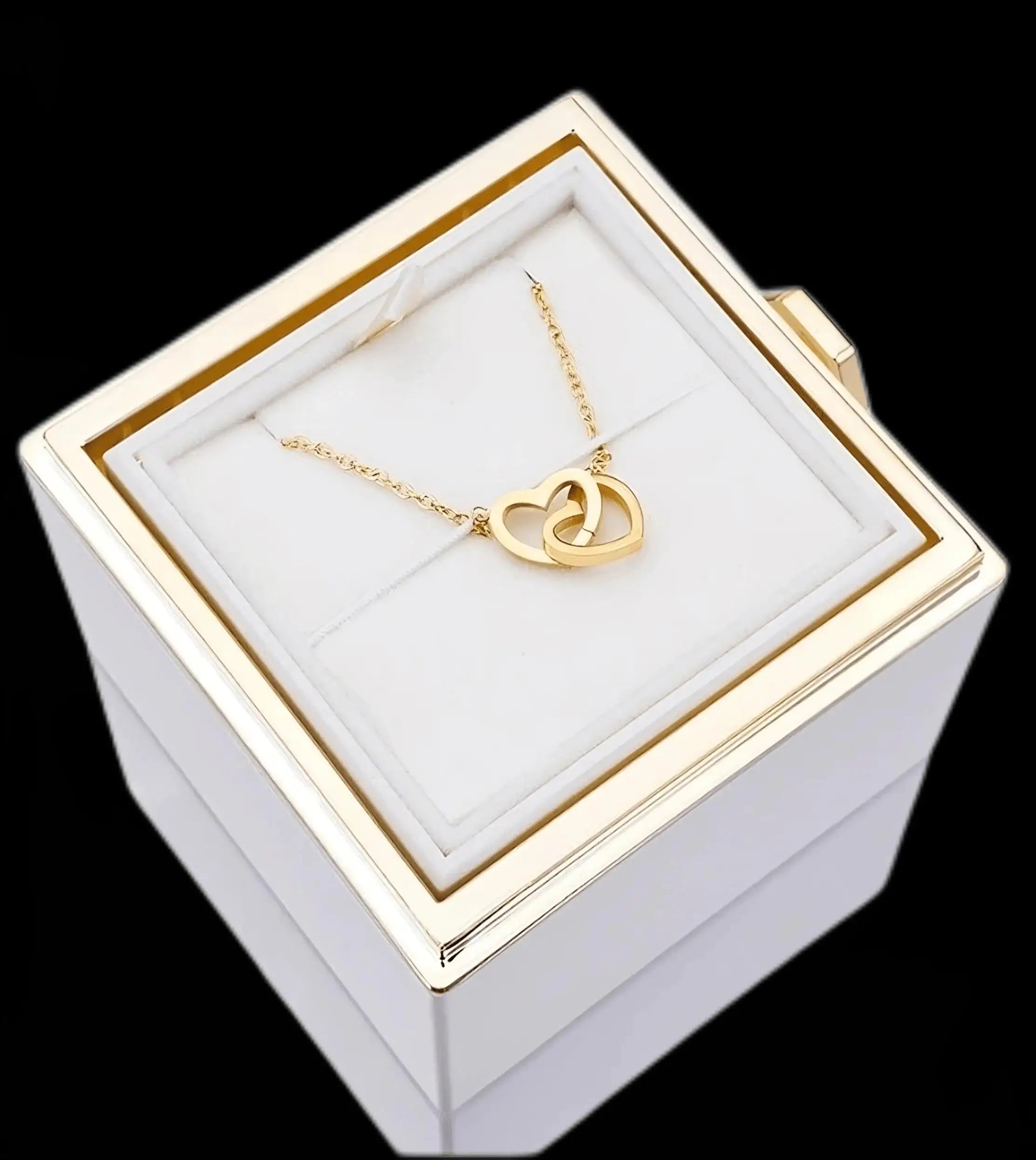 Ewige Rose Geschenkbox mit Personalisierbarer Kette