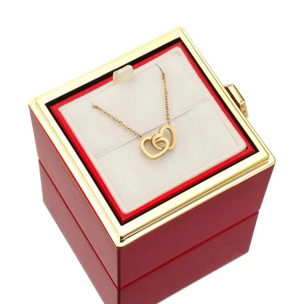 Ewige Rose Geschenkbox mit Personalisierbarer Kette