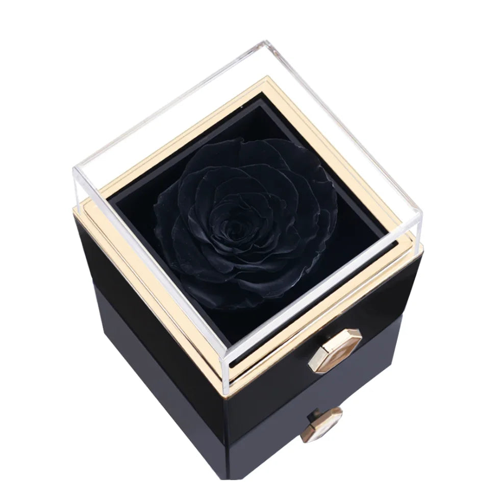 Ewige Rose Geschenkbox mit Personalisierbarer Kette